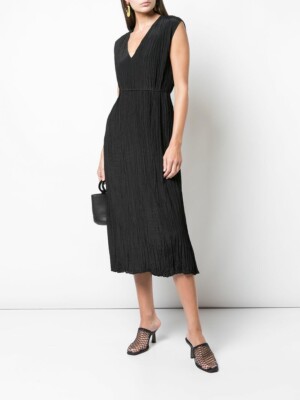 vince cap sleeve satin dress Vince Women's Satin Bias Cap-Sleeve Dress