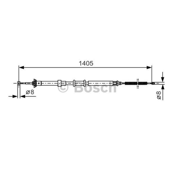 Bosch Handbremsseil Bremsseil Hinten Links Passend FüR Fiat Panda 169 169_-image