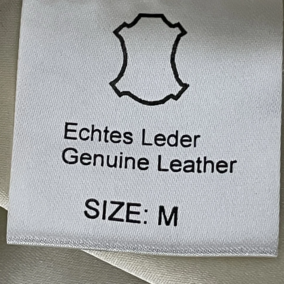 Chaqueta Prego Beige Taupe Cuero Cremallera Forrada Puños Tejidos Talla Grande L *Manchada Foto 4 de 4