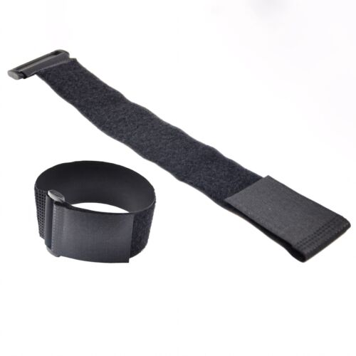 Black Hook and Loop Heavy Duty Strap Strapping Cable Ties with Buckle 15cm-600cm - Picture 5 of 11