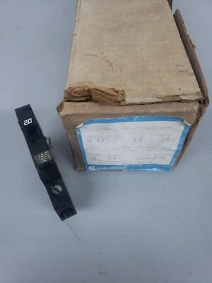 GTE SYLVANIA New in Box! 20 Amp Single Pole Type A 120/240VAC Circuit Breaker A120 NOS