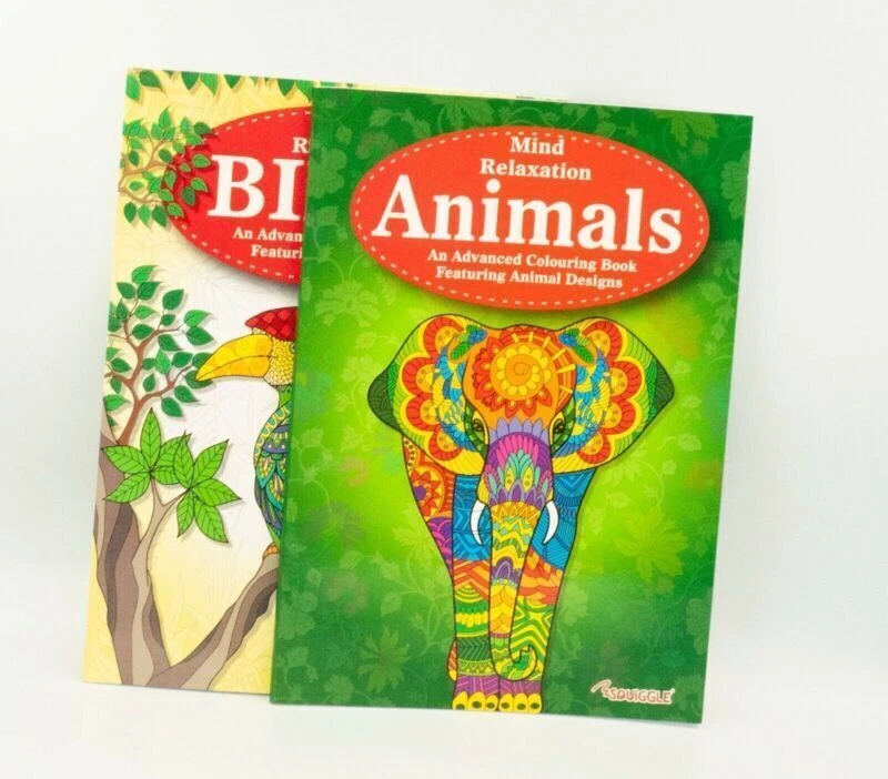 2x Mind Relaxing Colouring Book Books Kids - Adult Stress Relief Colour Therapy  - Image 3 of 4