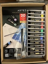 ARTEZA Metallic Acrylic Painting Art Set, 47 Count (Pack of 1), Paper