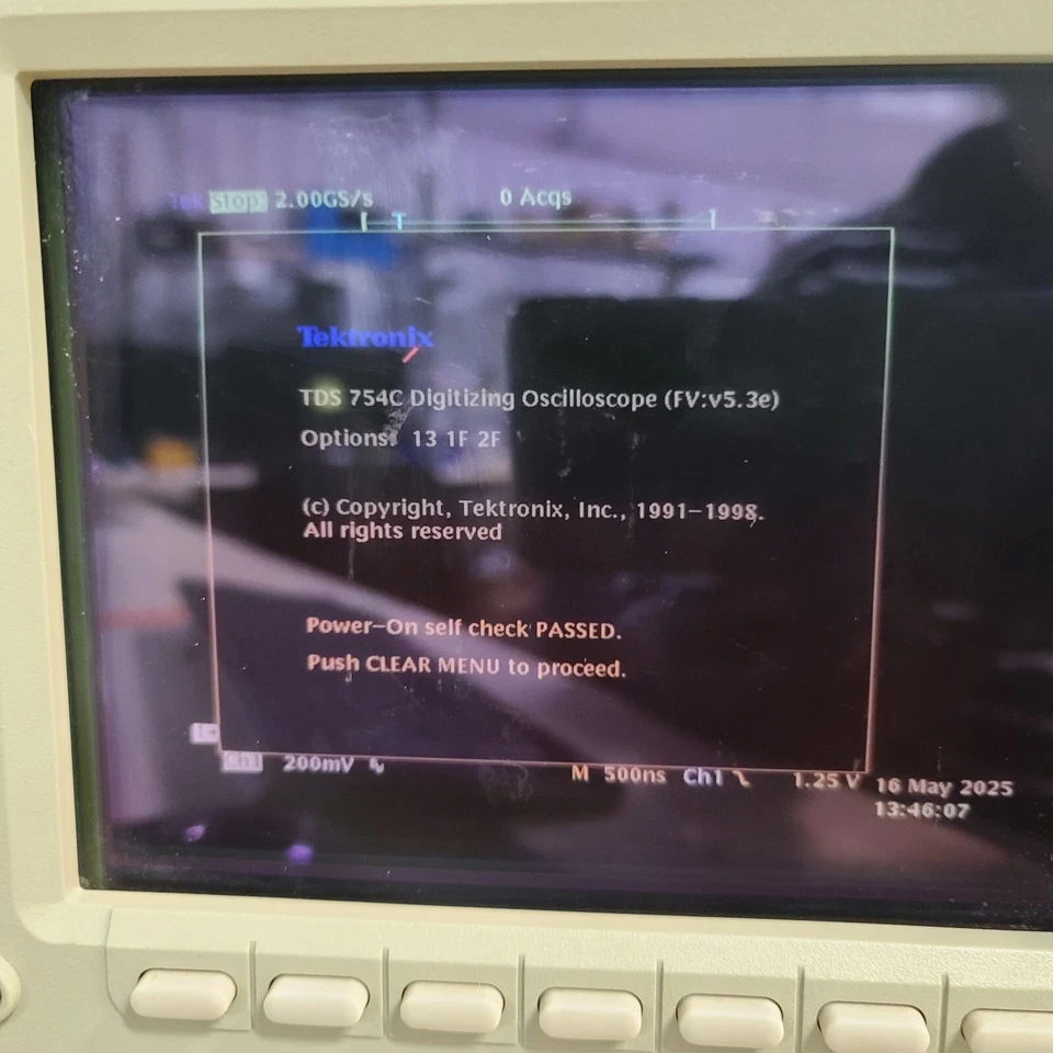 Tektronix TDS 754C Color Four-Channel Digitizing Oscilloscope 500MHz, 2 GS/s - Image 2 of 4