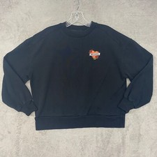 Everlane Sweatshirt Womens Small Black Organic Cotton Heart Parliament Crew Neck