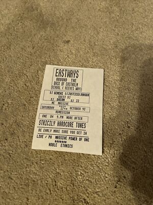 Eastways Hardcore Tunes Eastholm School 1992 Paper Rave Flyer A6