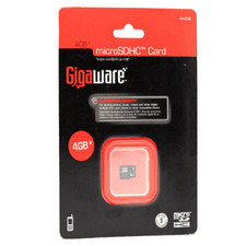 Gigaware 4GB MicroSDHC Memory Card - New In Package