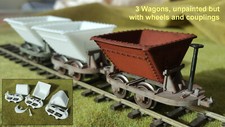 7mm Narrow Gauge 0-16.5 Hudson Tipper Wagon Kit x 3 Trucks NG7 Bachmann