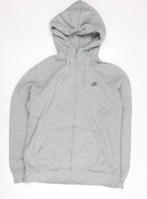 Nike Herren Hoodie Grau Full Zip L Sportswear Baumwollmischung