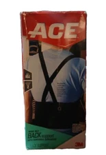 Ace Back Support  Size ADJ Support Level 2 3M Removable Suspenders Adjustable