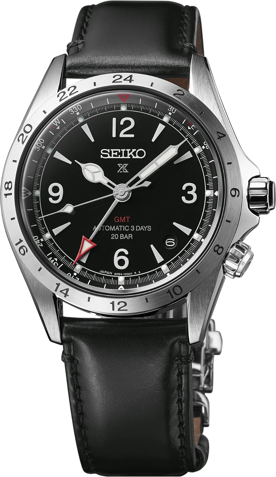 SEIKO Prospex Luxe Alpinist SS Automatic GMT Black Dial Men's Watch SPB379