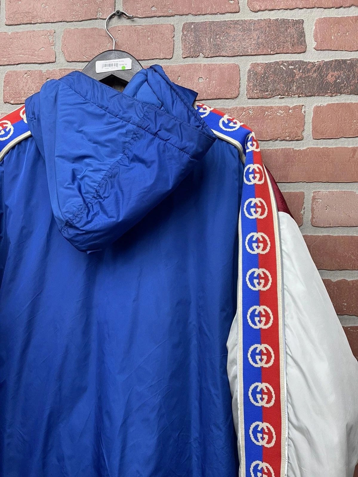 Taglia 56 Giacca a vento Gucci GG a righe riflettenti