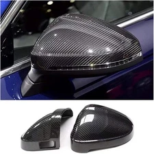 For Audi A4 B9 S4 A5 S5 RS5 2017+Carbon Style Mirror Cover Caps W/ Lane Assist