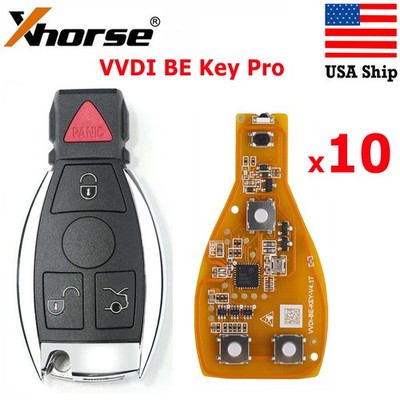 10 x Xhorse XNBZT1GL VVDI BE key Pro Smart Key 4 Buttons For Benz