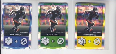 3 NFL UNO ALT JERSEY STEFON DIGGS FOIL SP Blue, Green, Yellow Texans #044