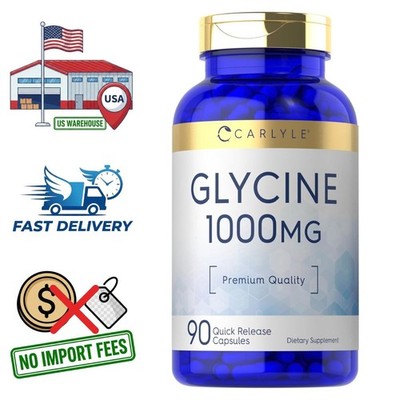 Glicina 1000mg Suplemento, 90 Cápsulas en Polvo