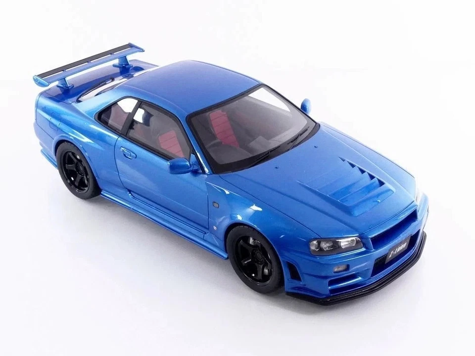 1/12 SCALE NISSAN NISMO (R34) GT-R Z-TUNE BAYSIDE BLUE MODEL CAR BY OTTO MOBILE - Image 4 of 4
