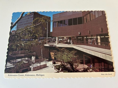 #ad #ad Kalamazoo Center Kalamazoo Michigan Continental Postcard $2.00