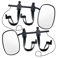 2 Pcs Towing Clip on Mirror Universal Extension Mirror Kit Black Bar
