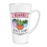 Beware VerrüCkte Pflanze Damen 483Ml Groß Latte Becher - Lustiger Witz Muttertag