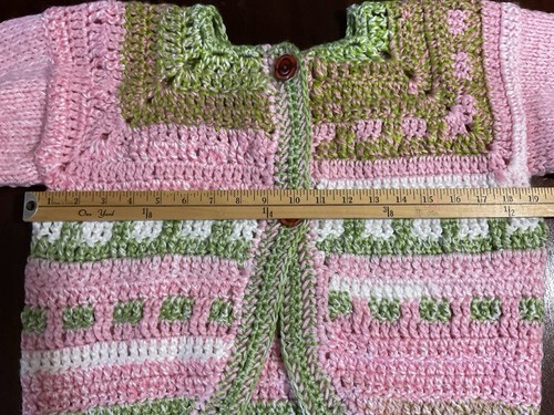 Handmade Crochet Cardigan Bolero Beautiful Color Side Small - Picture 5 of 6