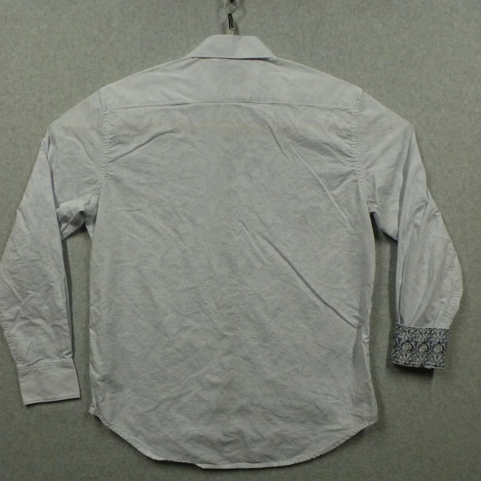 Camisa Robert Graham Para Hombres Mediana Cachemira Cuello Calavera Abotonada Clásica Puño Enrollado Foto 3 de 4