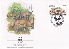 SA13 Eritrea 1996  World Wide Fund - Gazellas FDC