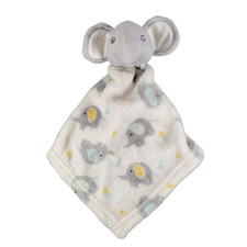 Elephant Lovey Security Blanket Gray White Oeko-Tex Baby Comfort Plush