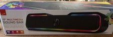 iLive 17" Bluetooth Soundbar Black LED Effects AUX USB-C Stereo Speakers