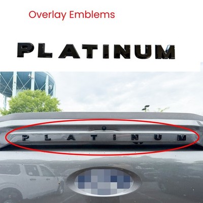 Overlay 1PC Gloss Black  Platinum Emblems Fit 2024+ F-150 Pro Access Tailgate
