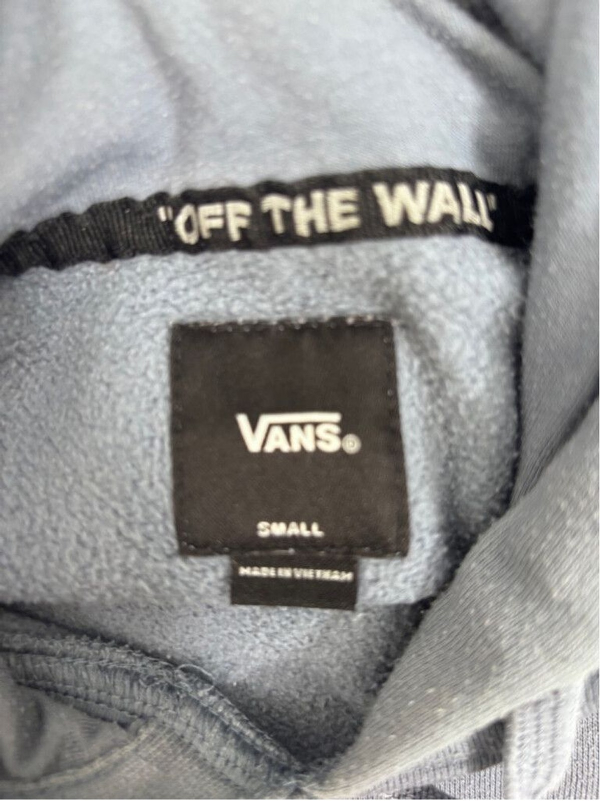 Vans Hoodie , Men's Small, Blue Dove Rose Graphic image 8
