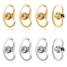 Earring Lifters 1.3x0.75x0.7cm 0.51x0.3x0.28 inches , White gold, Gold
