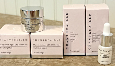 LOT of 4 Chantecaille 2 BIO LIFTING MASK + 5 ml & 2 RADIANCE ELIXIR 4 ml NEW BOX