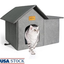 Large Waterproof Cat House Indoor Outdoor Cozy Shelter Easy to Assemble Stable
