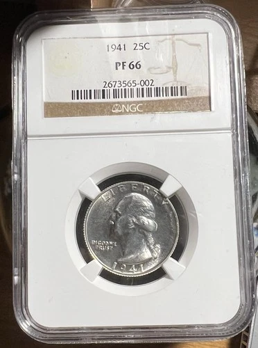 1941 WASHINGTON PROOF QUARTER PF 66 BEAUTIFUL COIN