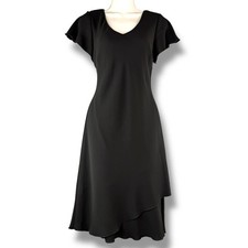 Vintage Whimsygoth Midi Slip Short Sleeve Asymmetrical Dress Lettuce Hem Size 6