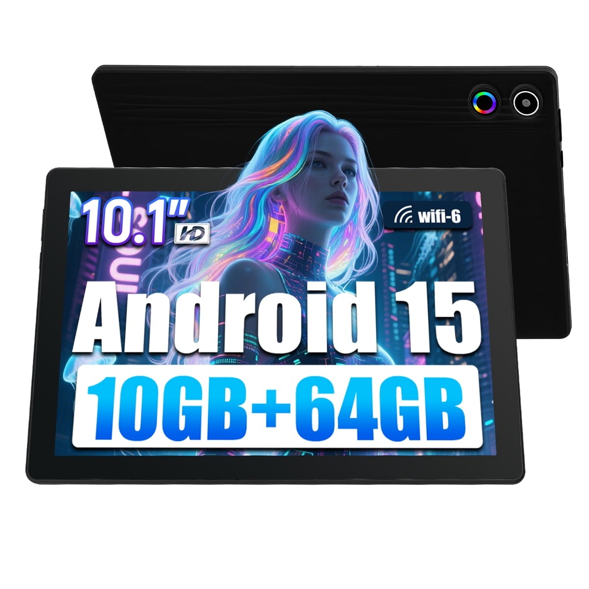 10&period;1inch Android 14 Tablet&comma; Octa-Core Touch Screen 10GB RAM&plus;64GB ROM Dual Camera