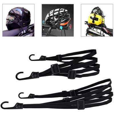 2 Stück Gepäckspanner 60cm + 90cm Schwarz mit 4 Schiebeschnallen für Motorräder
