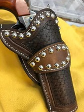 LEATHER SINGLE ACTION REVOLVER FAST DRAW HOLSTER FOR Revolver/Pistol USA Guns