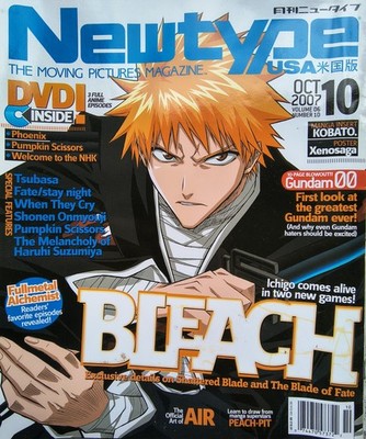 Newtype USA October 2007, Vol. 6, no. 10 + centerfold poster, BLEACH!