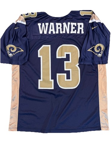 Vintage Nike St. Louis Rams Kurt Warner Blue Football Jersey Men's Size XL - Picture 7 of 12