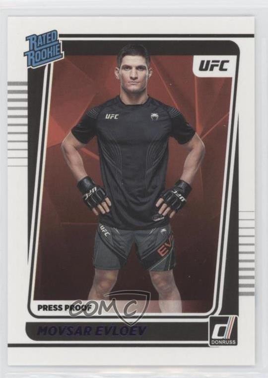 2022 Donruss UFC Rated Press Proof Purple Movsar Evloev #218 Rookie RC 8tn