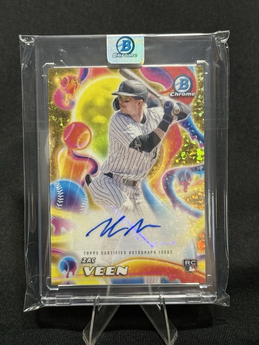 2025 Bowman Chrome Zac Veen Melt Mashers Auto RC Gold Diamonds