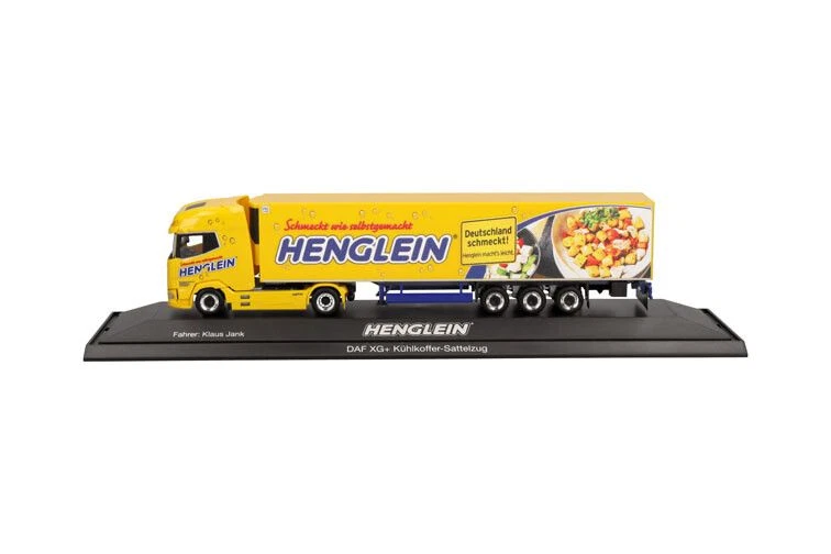 HERPA, DAF XG 4x2 con rimorchio frigorifero a 3 assi HENGLEIN - GNOCCI, 1/87,... - Immagine 4 di 4
