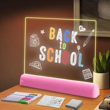 LED Note Board with Colors, 12.6x9.45x1.97 Inch LED Drawing Board for Gifts, Lig