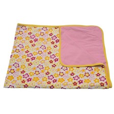 DWELL STUDIOS TARGET BABY GIRL BLANKET FLOWERS COTTON YELLOW PINK PURPLE