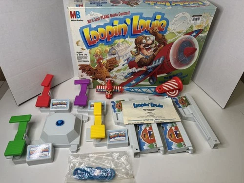 Vintage 1992 Milton Bradley Loopin' Louie Board Game COMPLETE WORKING MOTOR!