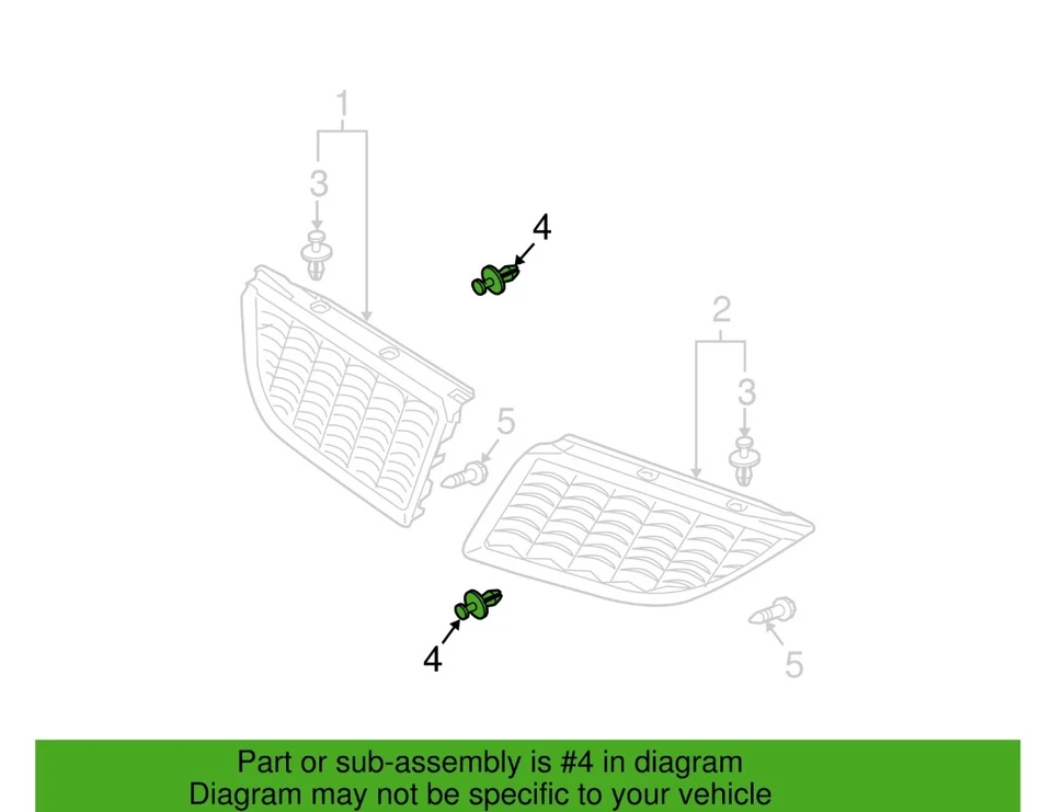 Clip de sujeción de montaje de rejilla de 20 piezas para Mitsubishi Endeavor 06-11 Galant 04-06 Foto 2 de 4