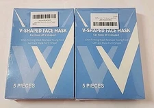 NEW LOT 2 V-Shaped Slimming Face Mask Double Chin Up Reducer Contour Patch 5 Pck