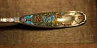 Reed & Barton Gilt Sterling "Empire" Pattern Floral Enamel tea spoon,(x mas 1901